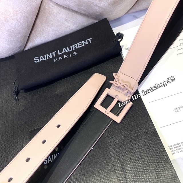 Saint Laurent女士皮帶 聖羅蘭金扣小牛皮腰帶  jjp1759